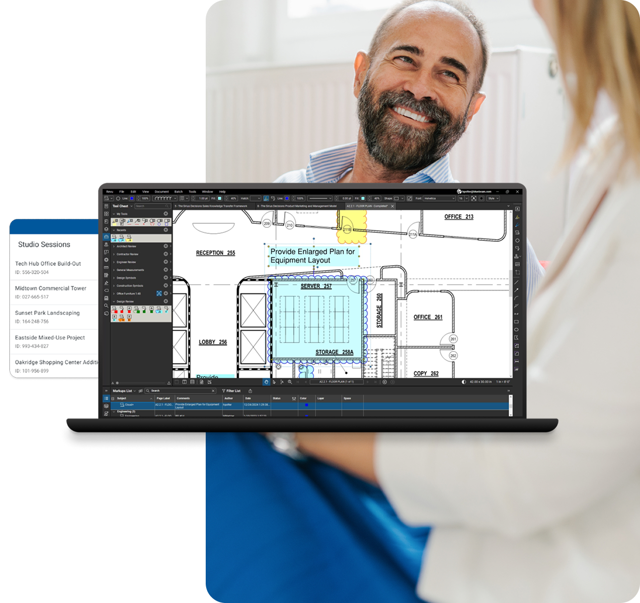 PDF-Plansoftware f&uuml;r Bauprojekte &ndash; Bluebeam Revu beim Messen und Markieren von PDF-Pl&auml;nen
